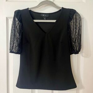 BCX sheer short sleeve size small